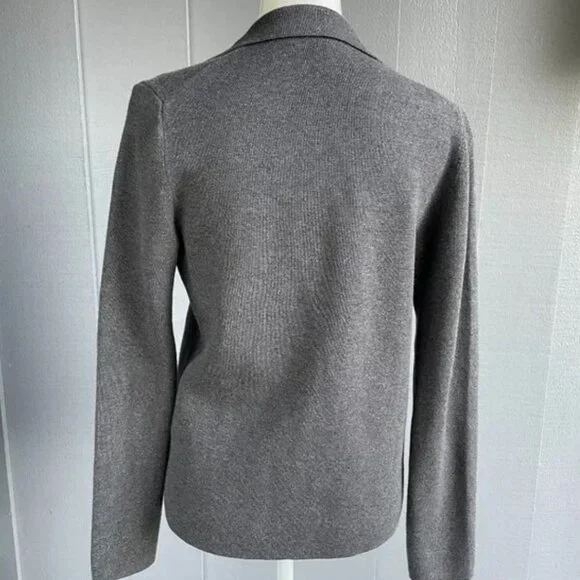 Banana Republic Charcoal Gray Milano Knit Blazer, Size M - Picture 2 of 6